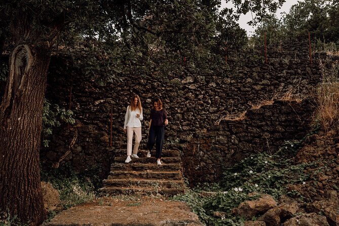 Etna Urban Winery - Sunset vineyard Walk and Tasting Dinner - Walking among vines, stone, olives, and trees