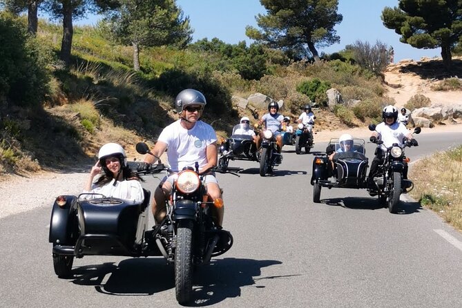 From Marseille : Sidecar Wine Tour to Cassis and Bandol - Leaving Marseille by motorcycle sidecar