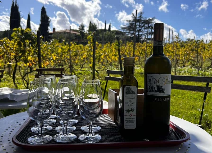 From Rome: Pasta Masterclass & Wine Tour in the Vineyard - Frascati wine, olive oil, and cheese