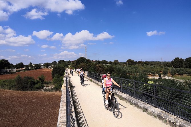 GPS tour with E-Bike on cycleroute of acqueduct Pugliese with wine tasting directly in vineyards - Price, duration, and transport from Bari