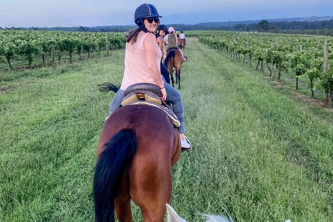 Hunter Valley Horse Ride - 90 Minutes -Vineyard & Mountain Views - Settling onto a calm Standardbred