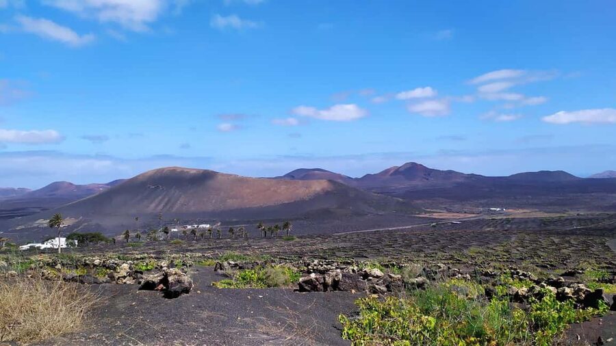 La Geria: a walk among volcanoes and vineyards - The first stretch through volcanic vineyards