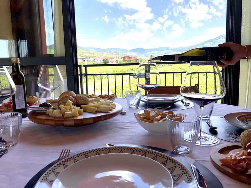 LUNCH IN VERONA: LIGHT LUNCH AMONG THE VINEYARDS AND IN THE WINERY - Five Valpolicella wines, including a CRU