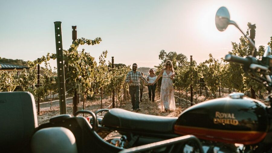 Paso Robles: Sunset at the Vineyards Sidecar Wine Adventure - Wine, cheese, and the final sunset pause