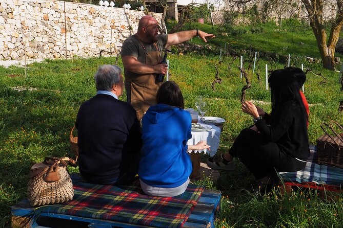 Picnic aperitif in the vineyard of an ancient trullo in Martina Franca - What arrives in the picnic basket