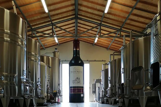 Saint-Émilion: 2 hours - Visit of the vineyard, the cellar and tasting - The six-meter bottle and the estate’s practical side