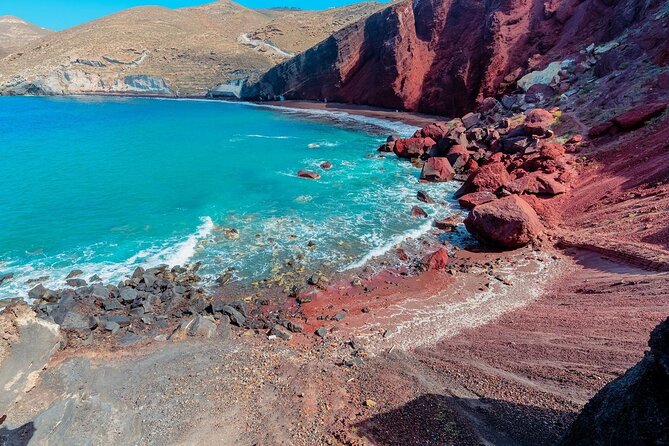 Santorini: Must-See & Winery Visit Private Tour - Red Beach and Santorini’s volcanic coast