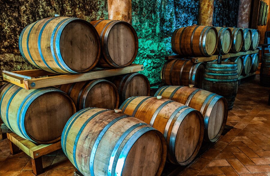 Vineyard Walk & Wine Tasting in the Berici Hills of Vicenza - Inside the cellar with oak barrels