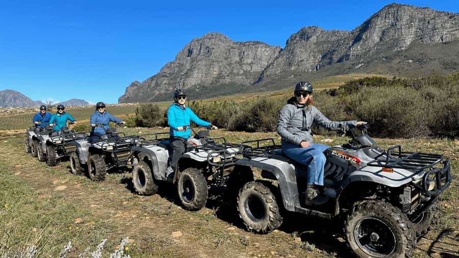 Vrede en Lust Wine Estate: 1H Quad Bike Trail - Following the guide onto the vineyard trail