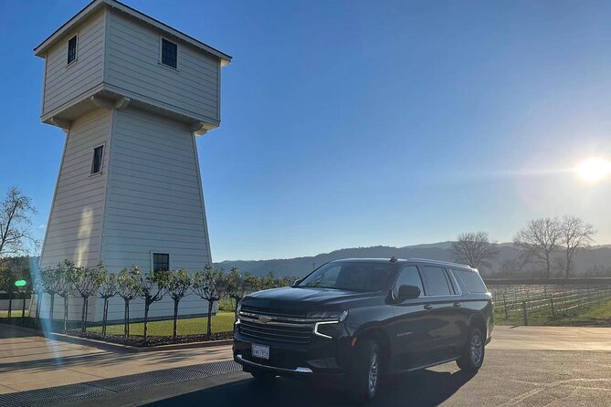 Winery and Vineyard Transportation in Luxury Full Size Black SUV - Comfort inside the black SUV